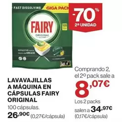 Oferta de Lavavajillas A Maquina En Capsulas Original por 26,9€ en Hipercor