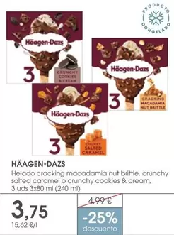 Oferta de Häagen-Dazs - Helado Cracking Macadamia Nut Brittle por 3,75€ en Supermercados Plaza