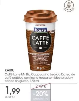 Oferta de Kaiku - Caffè Latte por 1,99€ en Supermercados Plaza