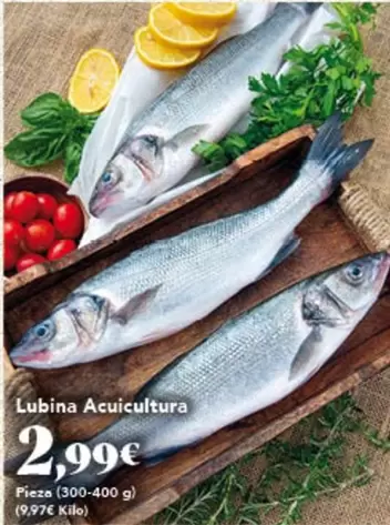 Oferta de Lubina Acuicultura por 2,99€ en Gadis