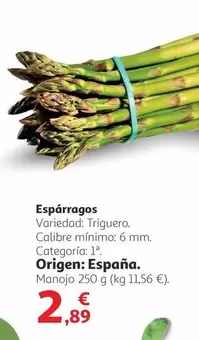 Oferta de Espárragos por 2,89€ en Alcampo