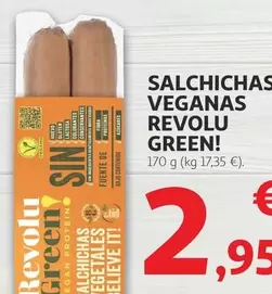 Oferta de Revolu Green! - Salchichas Veganas  por 2,95€ en Alcampo