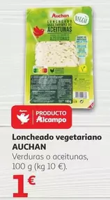 Oferta de Auchan - Loncheado Vegetariano por 1€ en Alcampo