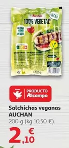 Oferta de Auchan - Salchichas Veganas por 2,1€ en Alcampo