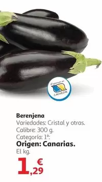 Oferta de Berenjena por 1,29€ en Alcampo