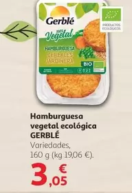 Oferta de Gerblé - Hamburguesa Vegetal Ecológica por 3,05€ en Alcampo
