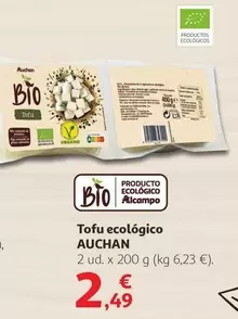 Oferta de Auchan - Tofu Ecologico por 2,49€ en Alcampo