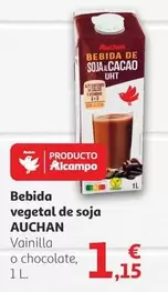 Oferta de Auchan - Bebida Vegetal De Soja por 1,15€ en Alcampo