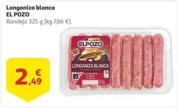 Oferta de El Pozo - Longaniza Blanca por 2,49€ en Alcampo