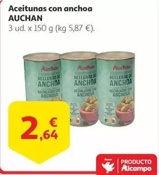 Oferta de Auchan - Aceitunas Con Anchoa por 2,64€ en Alcampo