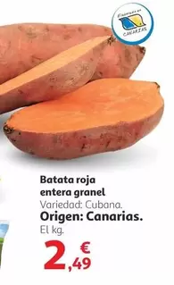 Oferta de Batata Roja Entera Granel por 2,49€ en Alcampo