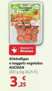 Oferta de Auchan - Albóndigas O Nuggets Vegetales por 3,25€ en Alcampo