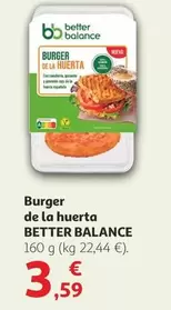 Oferta de Better Balance - Burger De La Huerta por 3,59€ en Alcampo