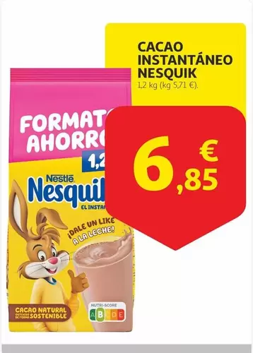 Oferta de Nesquik - Cacao Instantaneo por 6,85€ en Alcampo