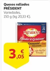 Oferta de Président - Quesos Rallados por 3,05€ en Alcampo