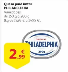 Oferta de Philadelphia - Queso Para Untar por 2,99€ en Alcampo