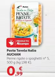 Oferta de Auchan - Pasta Tavola Italia por 0,99€ en Alcampo