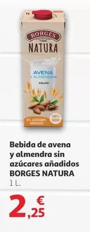 Oferta de Borges - Natura Bebida De Avena Y Almendra Sin Azúcares Añadidos por 2,25€ en Alcampo