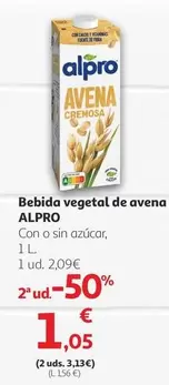 Oferta de Alpro - Bebida Vegetal De Avena por 2,09€ en Alcampo