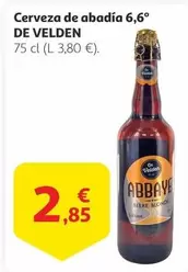 Oferta de De Velden - Cerveza De Abadia 6,6° por 2,85€ en Alcampo