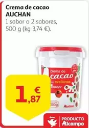 Oferta de Auchan - Crema De Cacao por 1,87€ en Alcampo