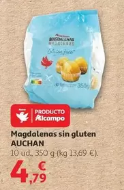 Oferta de Auchan - Magdalenas Sin Gluten por 4,79€ en Alcampo