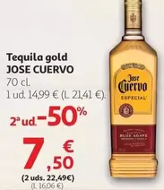 Oferta de Jose Cuervo - Tequila Gold por 14,99€ en Alcampo