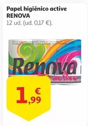 Oferta de Renova - Papel Higiénico Active por 1,99€ en Alcampo