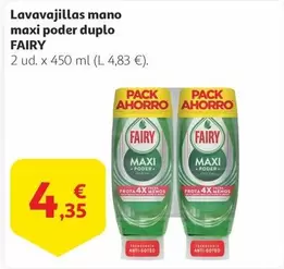 Oferta de Fairy - Lavavajillas Mano Maxi Poder Duplo por 4,35€ en Alcampo