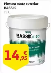 Oferta de Bassik - Pintura Mate Exterior por 14,95€ en Alcampo