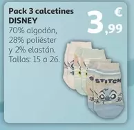 Oferta de Disney - Pack 3 Calcetines por 3,99€ en Alcampo