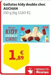 Oferta de Auchan - Galletas Kidy Double Choc por 1,89€ en Alcampo
