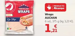 Oferta de Auchan - Wraps por 1,21€ en Alcampo