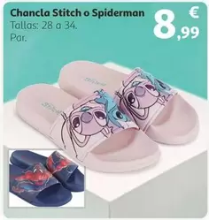 Oferta de Chancla Stitch O Spiderman por 8,99€ en Alcampo