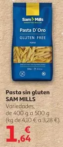 Oferta de Sam Mills - Pasta Sin Gluten por 1,64€ en Alcampo
