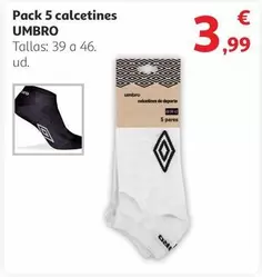 Oferta de Umbro - Pack 5 Calcetines por 3,99€ en Alcampo