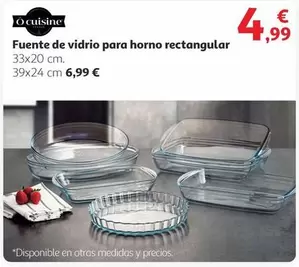 Oferta de Ocuisine - Fuente De Vidrio Para Horno Rectangular por 4,99€ en Alcampo