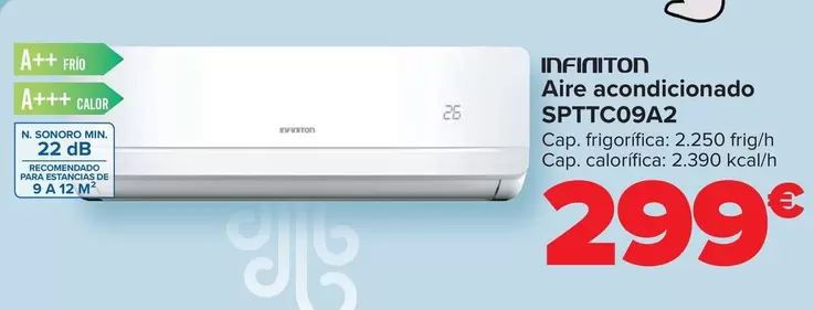 Oferta de Infiniton - Aire Acondicionado SPTTC09A2 por 299€ en Carrefour
