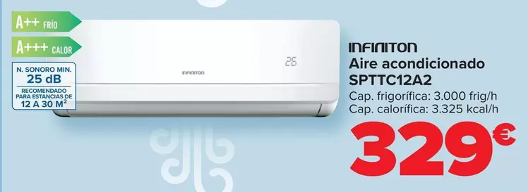 Oferta de Infiniton - Aire Acondicionado SPTTC12A2 por 329€ en Carrefour