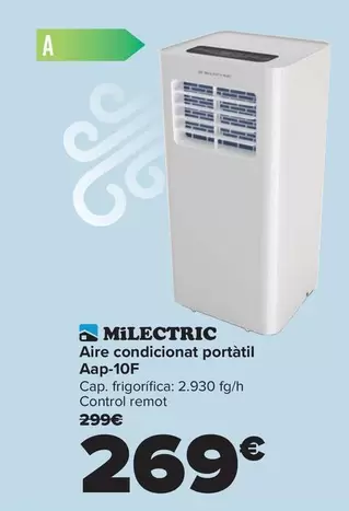 Oferta de Milectric - Aire Acondicionado Portátil AAP-10F por 269€ en Carrefour