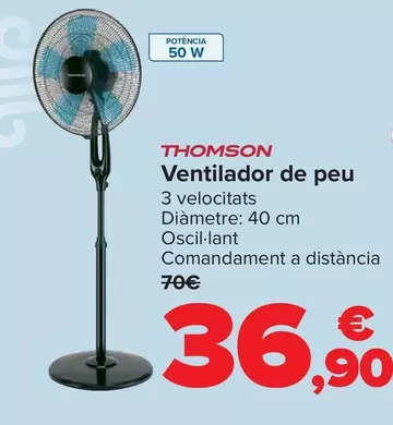 Oferta de Thomson - Ventilador De Pie por 36,9€ en Carrefour