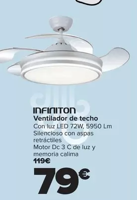 Oferta de Infinitime - Ventilador De Techo por 79€ en Carrefour