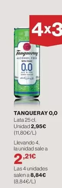 Oferta de Tanqueray - 0.0 por 2,95€ en Supercor