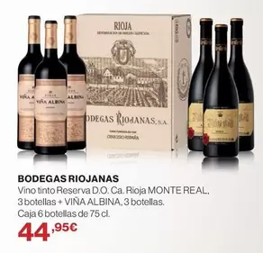 Oferta de El Corte Inglés - Bodegas Riojanas por 44,95€ en Supercor