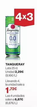 Oferta de Tanqueray - Lata por 2,29€ en Supercor