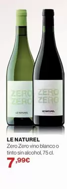 Oferta de Blanco - Zero Zero Zero Vino  Tinto Sin Alcohol por 7,99€ en Supercor