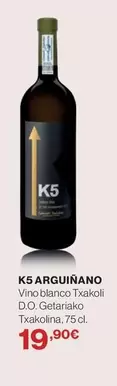 Oferta de Blanco - Vino  Txakoli D.o. Getariako Txakolina por 19,9€ en Supercor