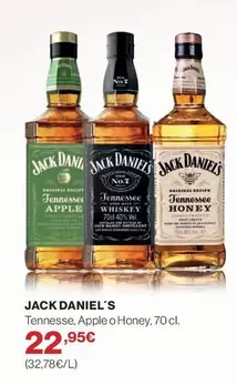 Oferta de Jack Daniel's - Tennesse por 22,95€ en Supercor