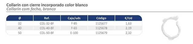 Oferta de Callarín Con Cièrre Incorporado Color Blanco por 1,63€ en Cealsa