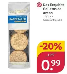 Oferta de Das Exquisite - Galletas De Avena por 0,99€ en Rossmann
